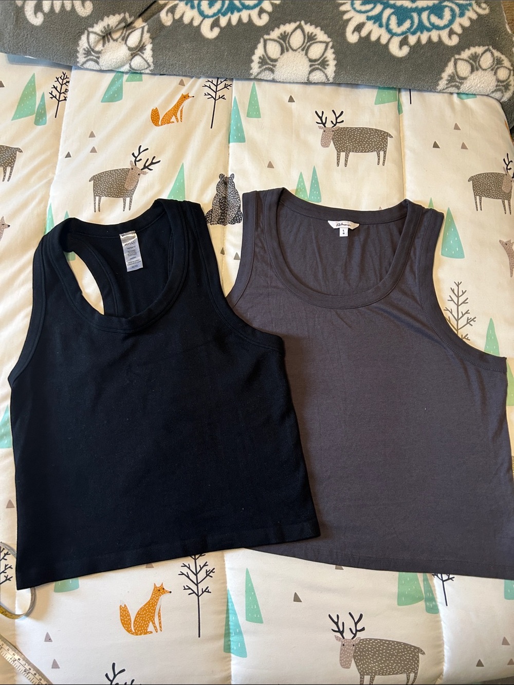 Women’s Black and Charcoal Tank Tops - Pack of 2